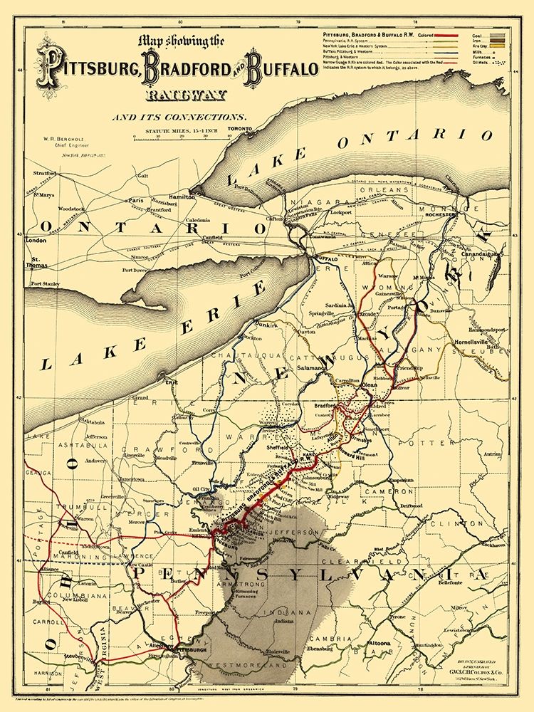 Pittsburg, Bradford and Buffalo Railway 1882