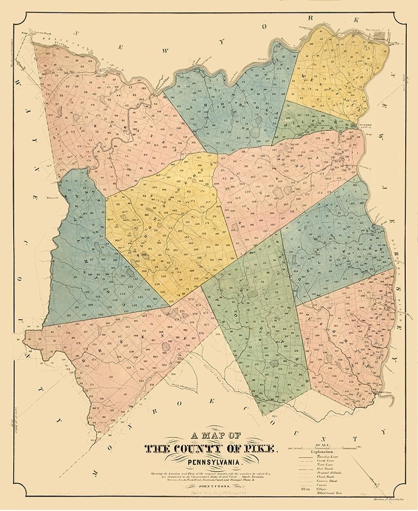 Pike County Pennsylvania - Cross 1856