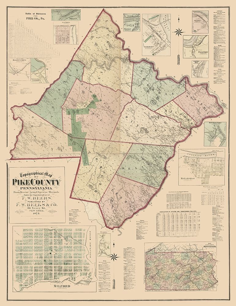 Pike County Pennsylvania - Beers 1872