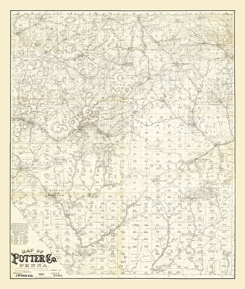 Potter County Pennsylvania - Beers 1893