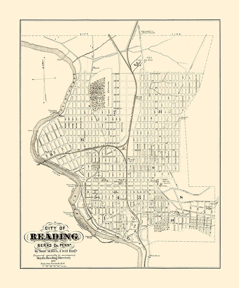 Reading Pennsylvania - Boyd 1877