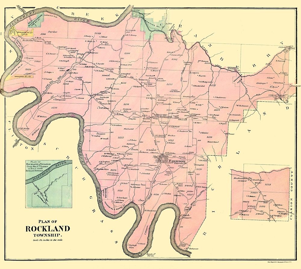 Rockland Pennsylvania Landowner - Mayer 1865