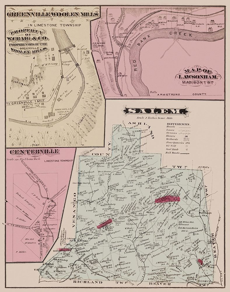 Salem Pennsylvania Landowner - Caldwell 1877