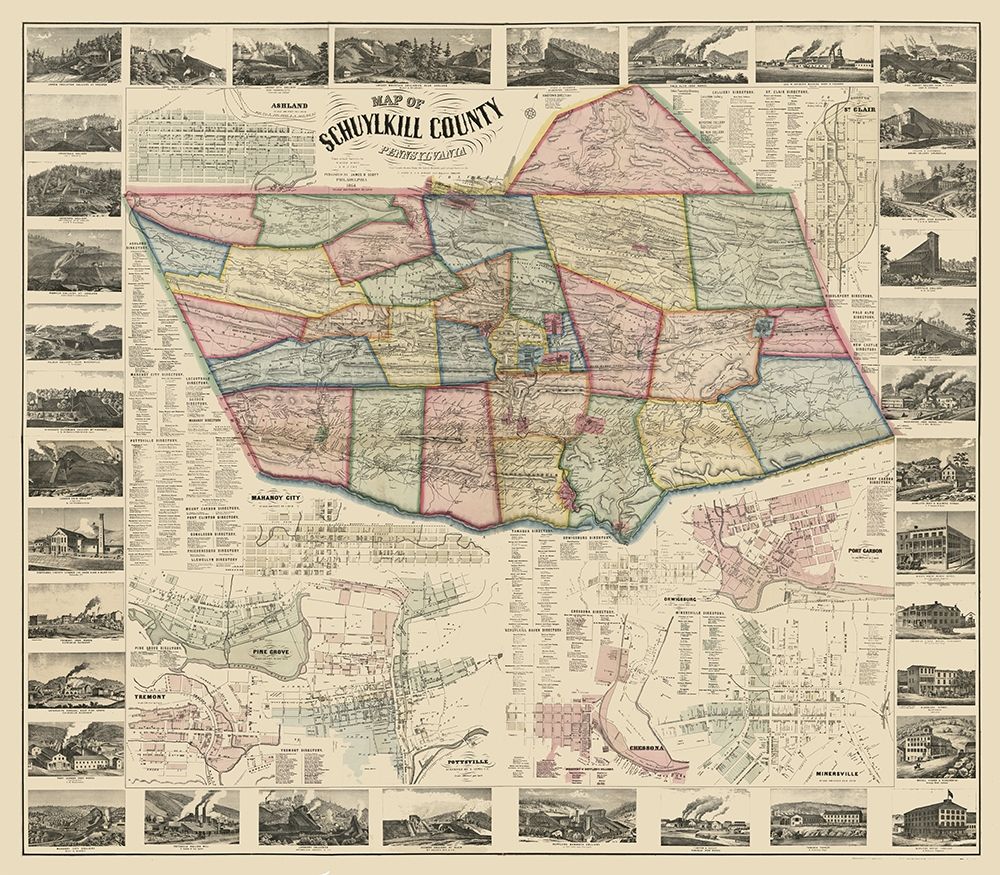 Schuylkill County Pennsylvania - Scott 1864