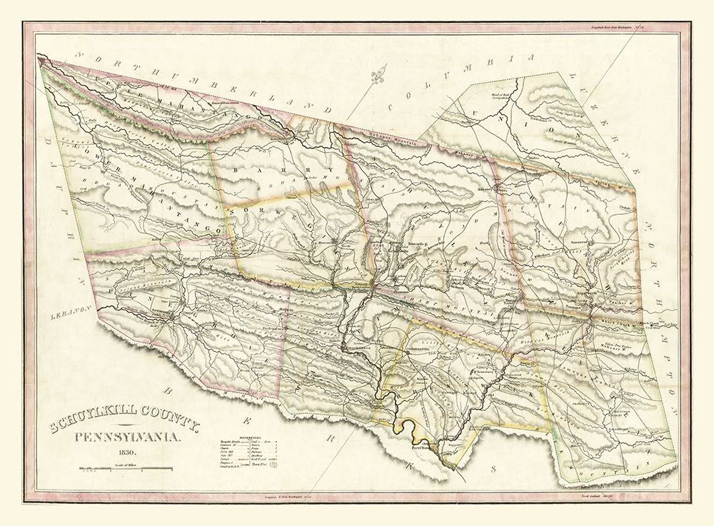 Schuylkill County Pennsylvania - 1830