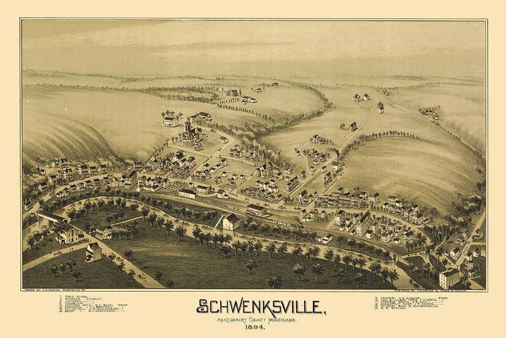 Schwenksville Pennsylvania - Fowler 1894