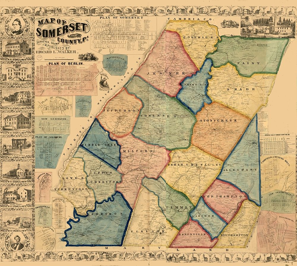 Somerset County Pennsylvania - Walker 1860