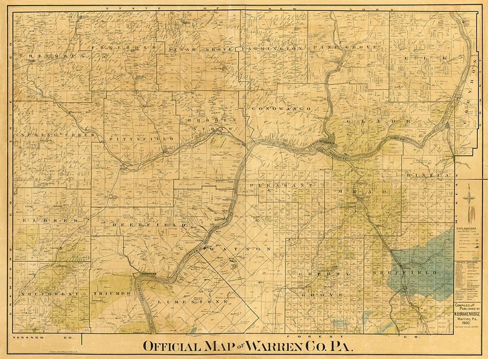 Warren County Pennsylvania - Brakenridge 1900