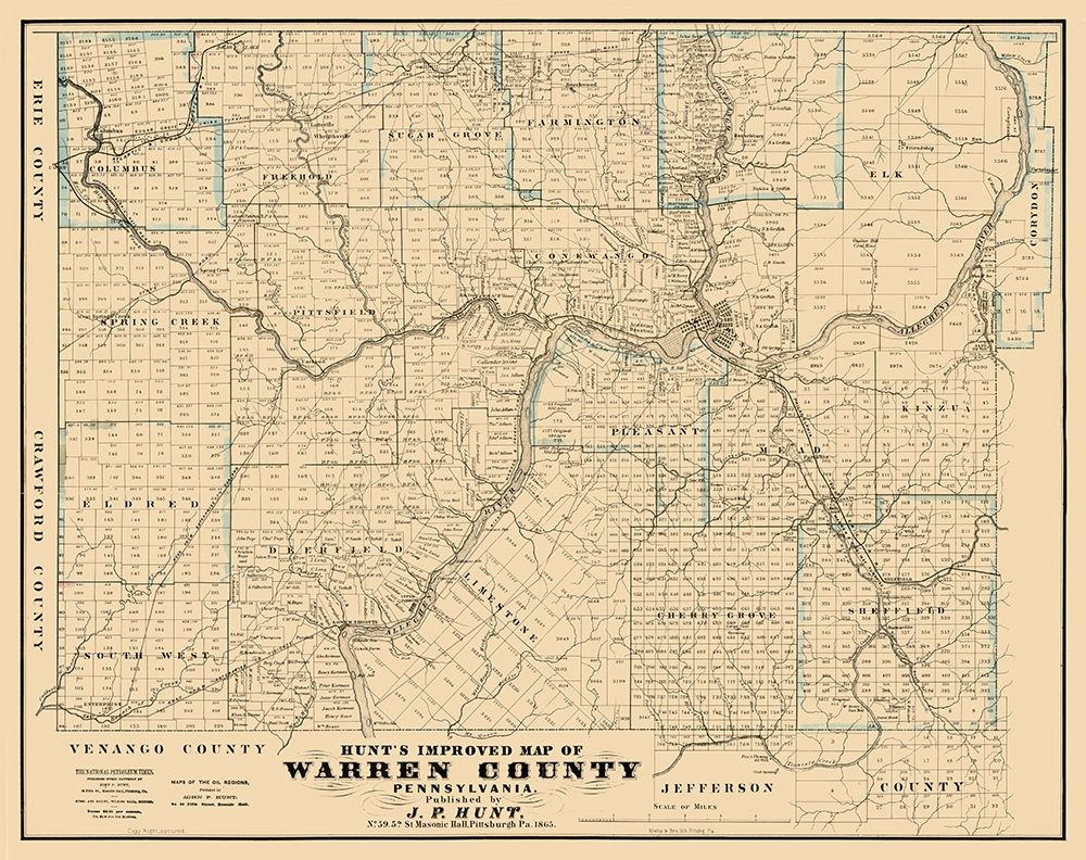 Warren County Pennsylvania - Hunt 1865