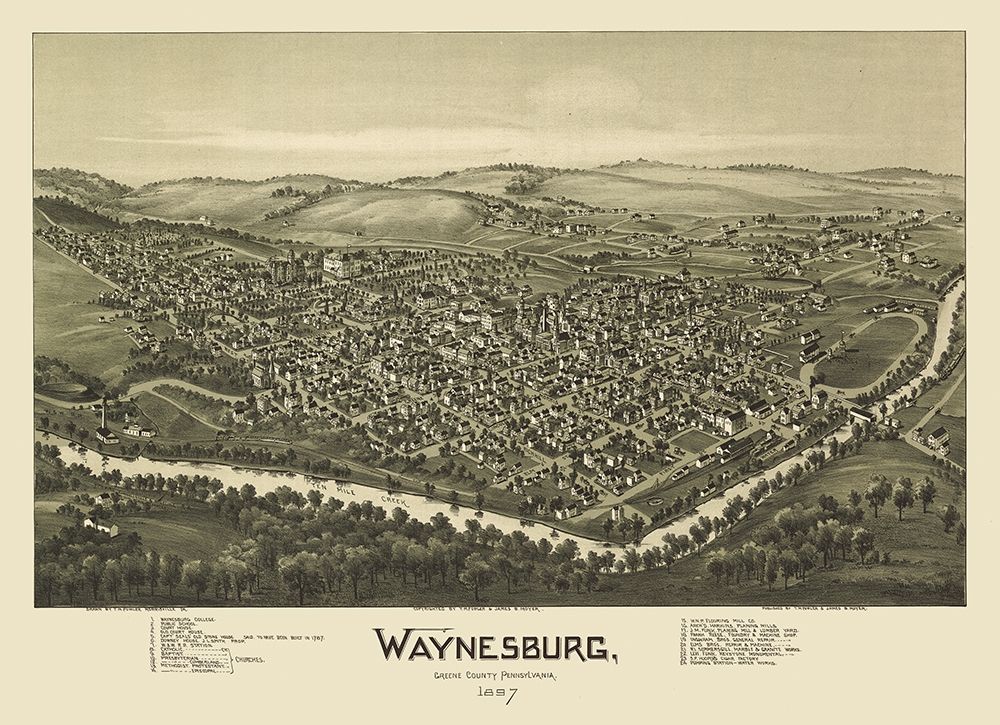 Waynesburg Pennsylvania - Fowler 1897