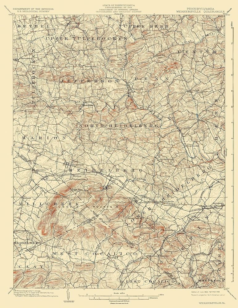 Wernersville Pennsylvania Quad - USGS 1902
