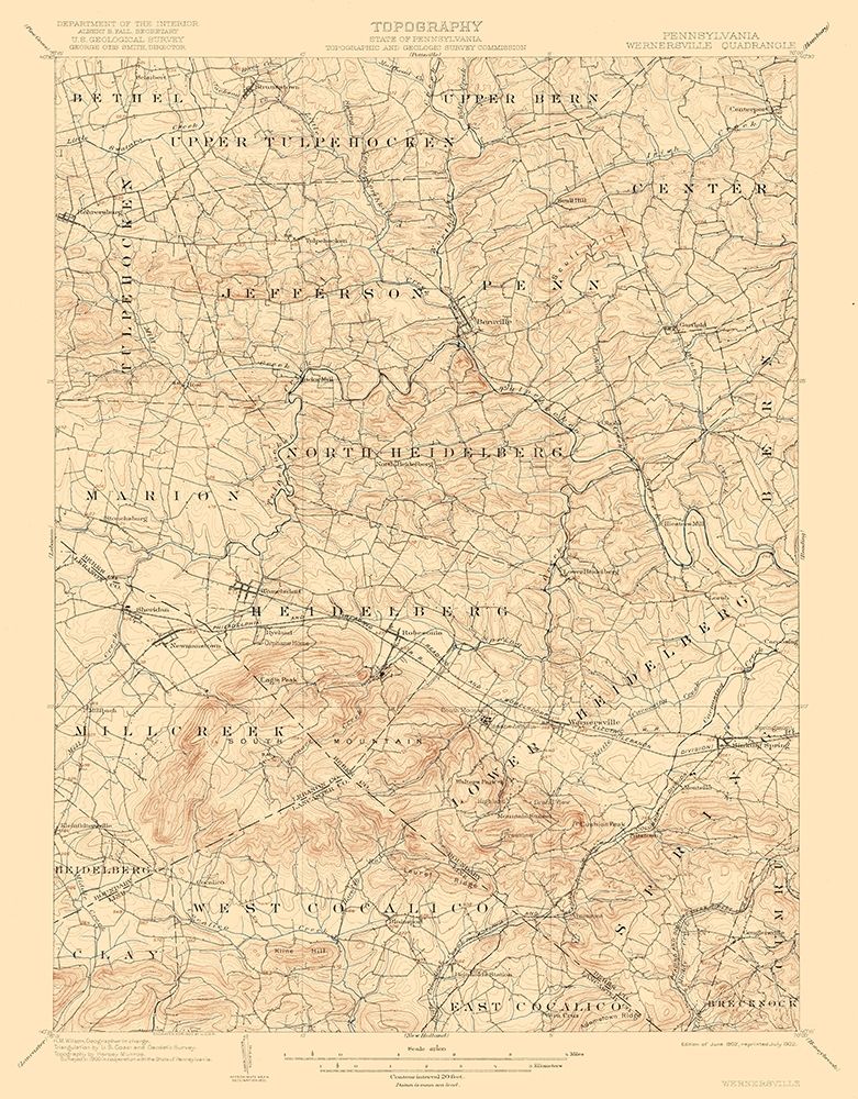 Wernersville Pennsylvania Quad - USGS 1902