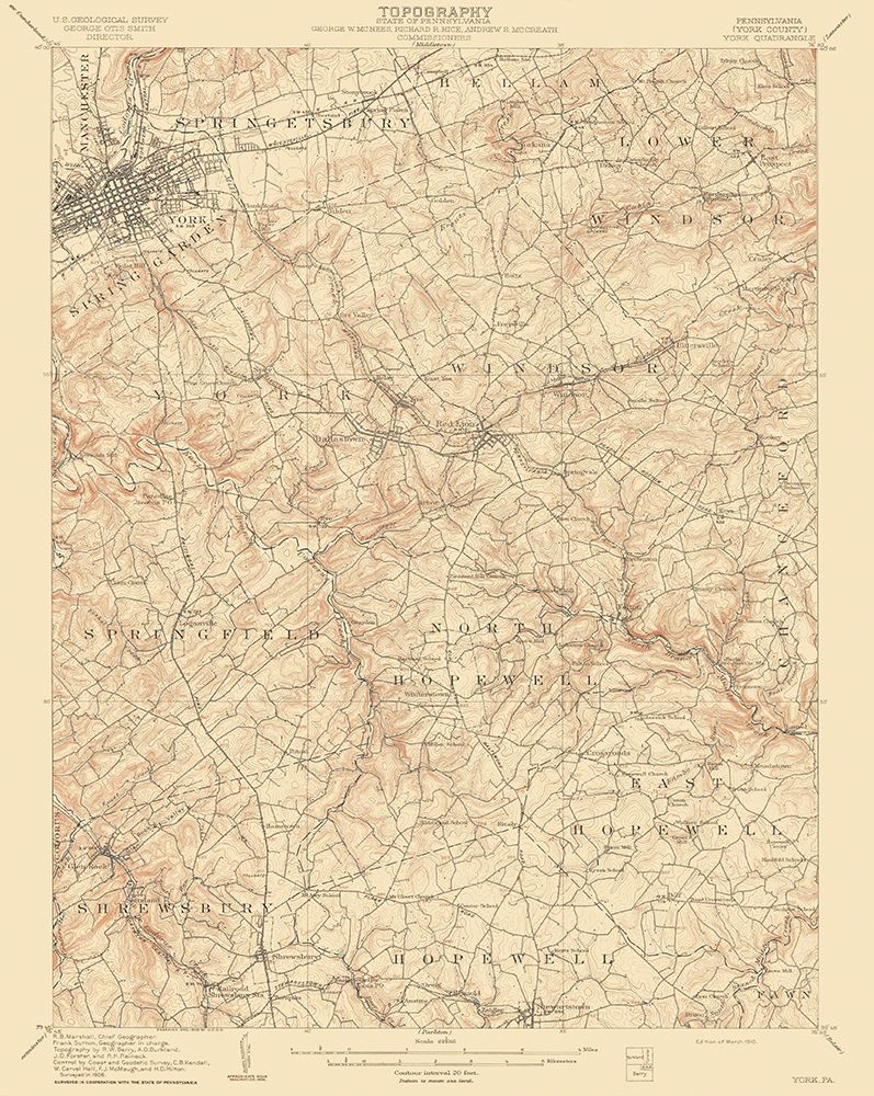 York Pennsylvania Quad - USGS 1910