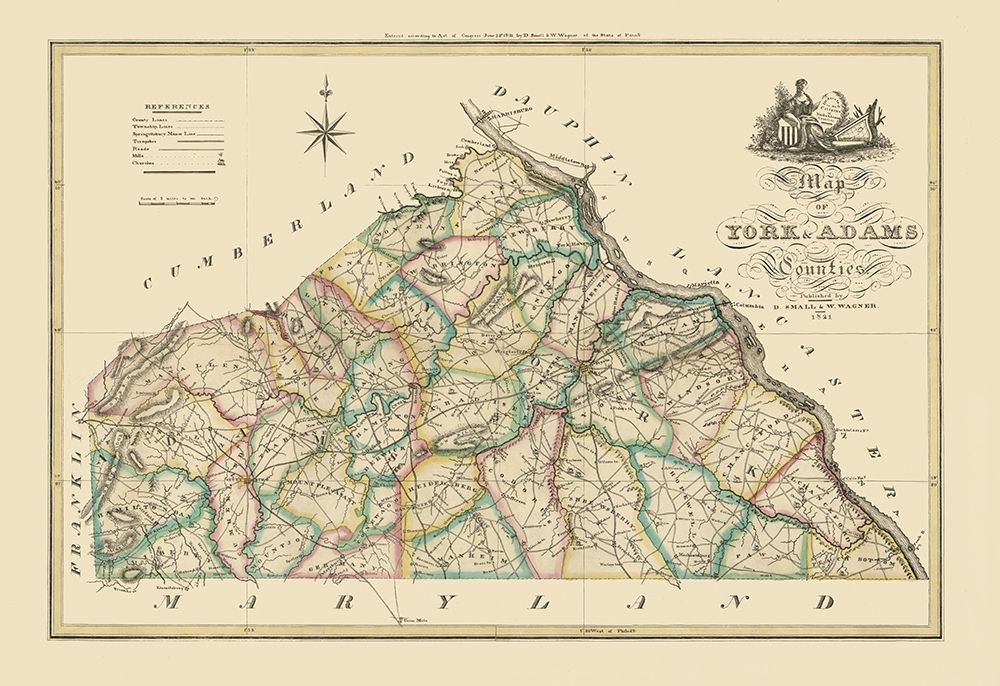 York County Pennsylvania - Wagner 1821