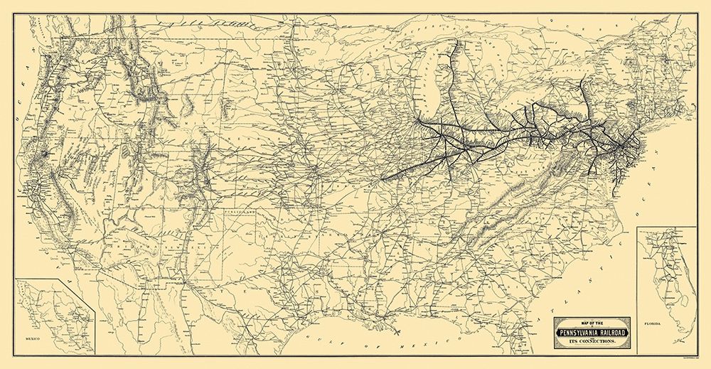 Pennsylvania Railroad and Connections 1889