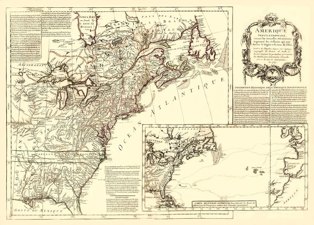 North America New Discoveries - Gefferys 1757