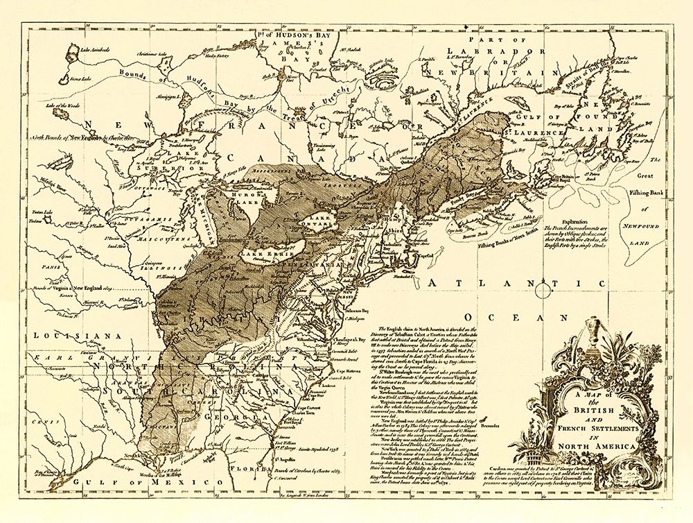 British French Settlements 1750
