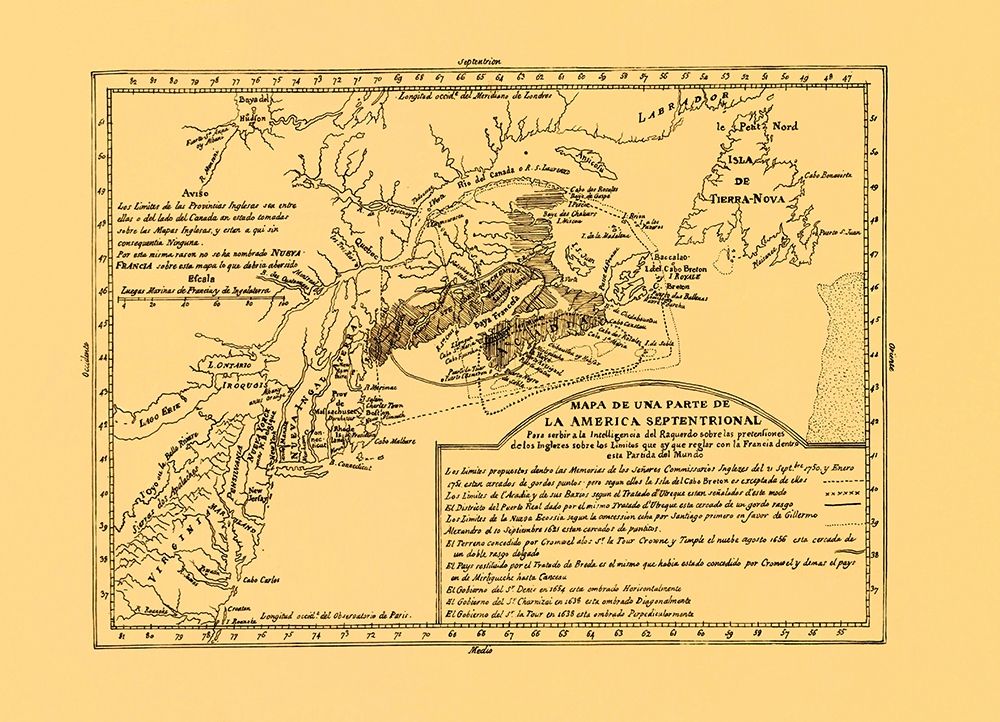North America Septentrional - 1750
