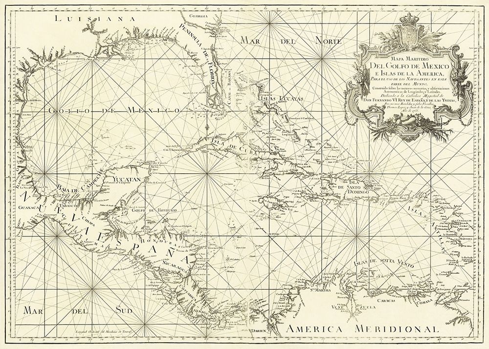 Gulf of Mexico and Islands of America 1755