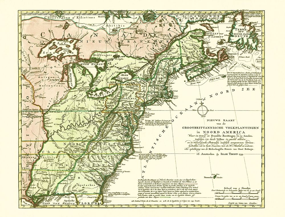 Great Britain Colonies North America - Tirion 1755