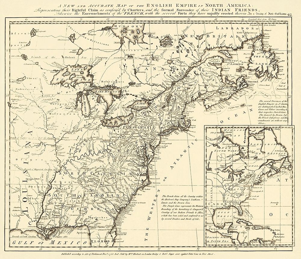 English Empire French Encroachments - Herbert 1755