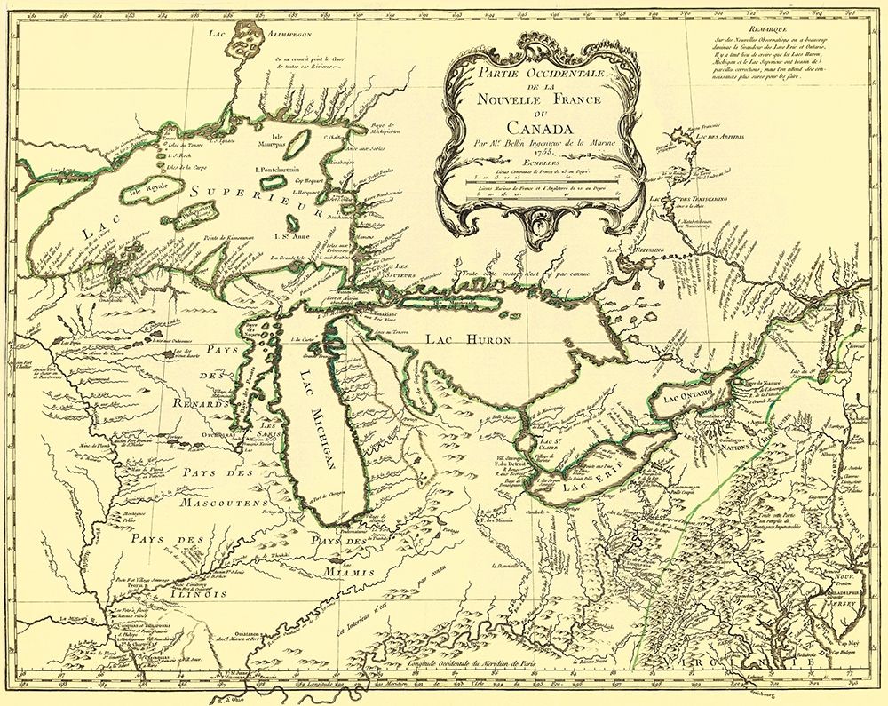 Western Part of New France Or Canada 1755