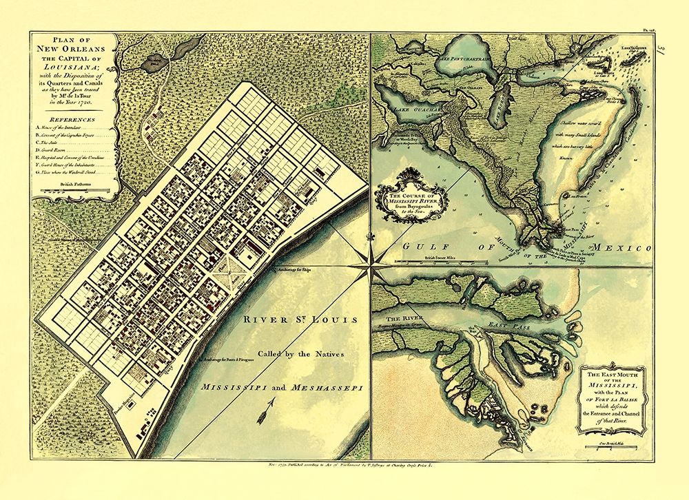 New Orleans Louisiana - Jefferys 1720