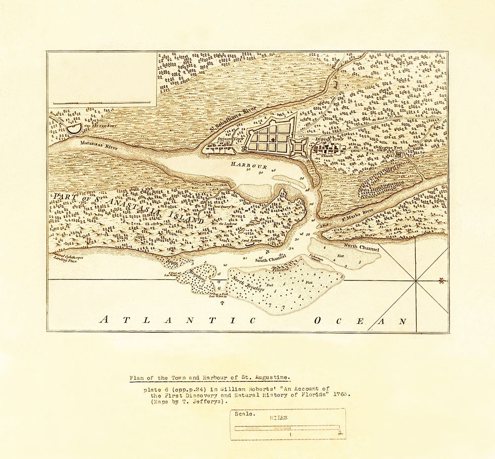 Harbour of St Augustine - Jefferys 1763