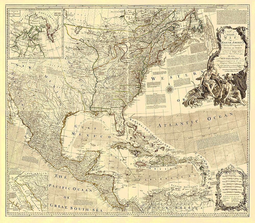North America with British and Spanish Dominions