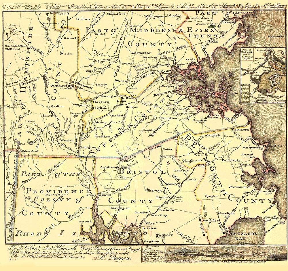 Seat of Civil War in America - Hancock 1775