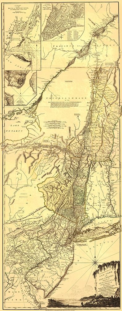 Provinces of New York New Jersey - Pownall 1776