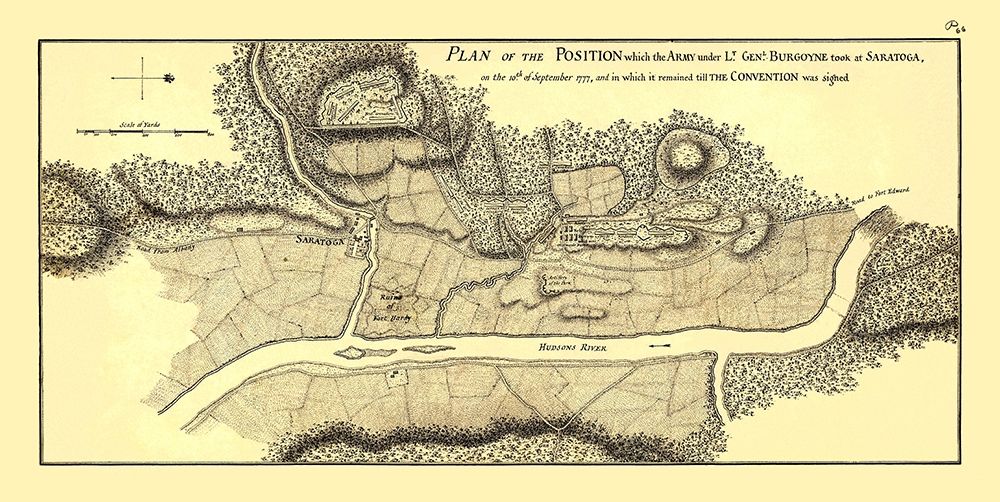 Position Burgoyne Took at Saratoga -  1777