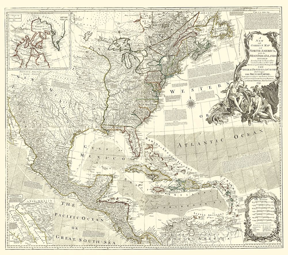 North America with Indian Islands