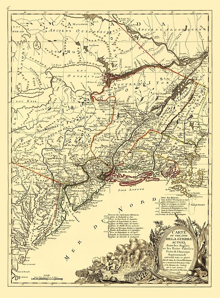 English with Thirteen Colonies North America