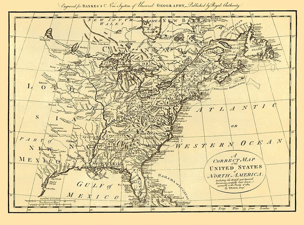 United States of North America - Bowen 1784