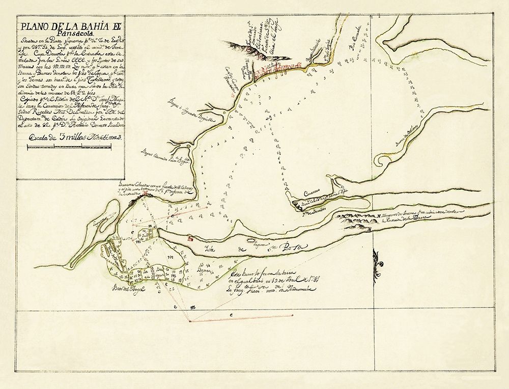 Pensacola Bay Florida - Paredes 1780