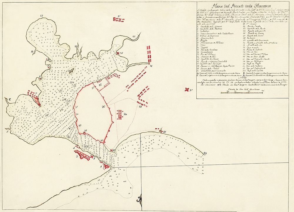 Port of Havanna Cuba - 1783