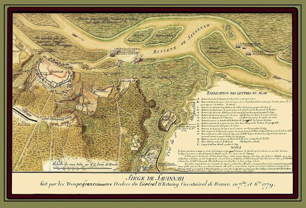 Savannah Georgia Siege - Ozanne 1779