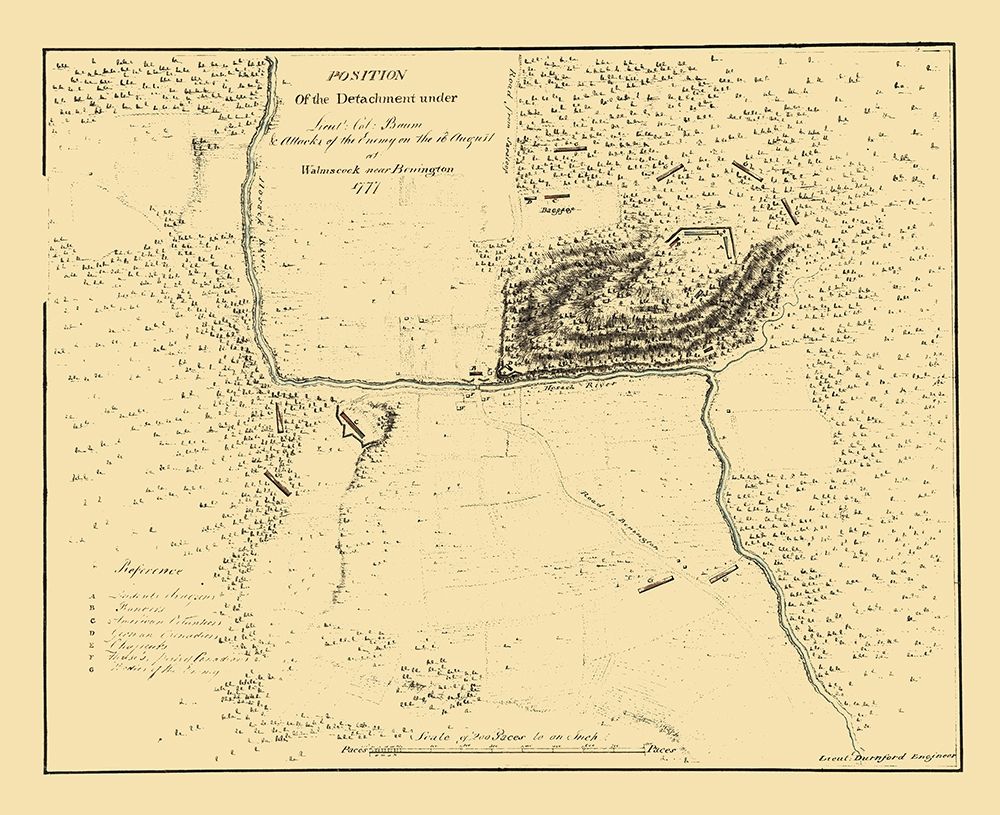 Baum Position Walmscock Bennington - Durnford 1777