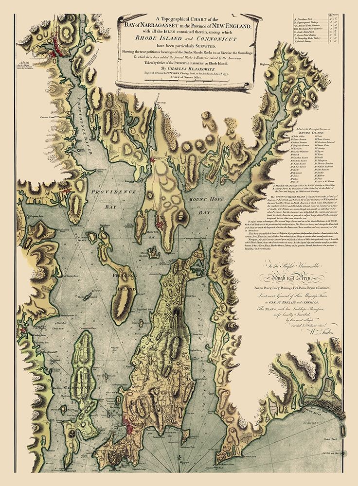 Narragansett Bay - Blaskowitz 1777