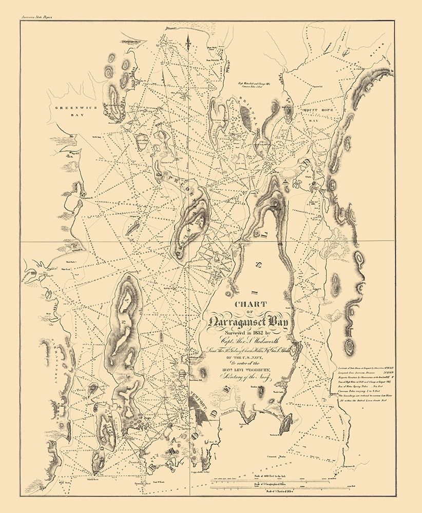 Narragansett Bay - US Navy 1832