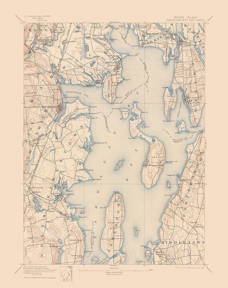 Narragansett Rhode Island Quad - USGS 1992