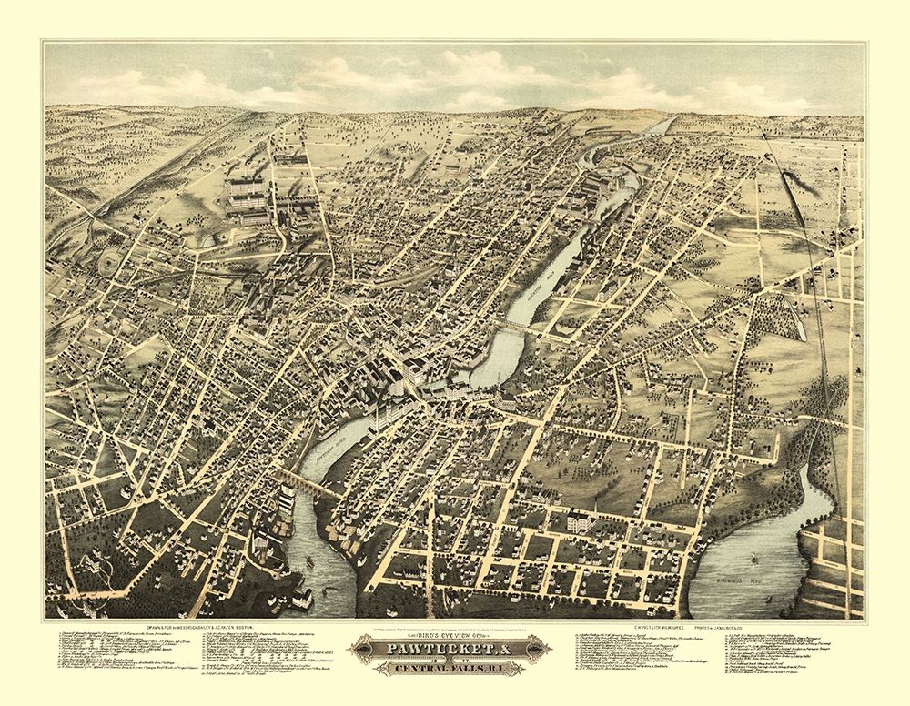 Pawtucket Central Falls Rhode Island - Vogt 1877