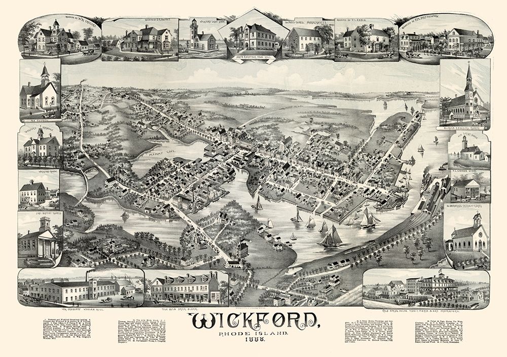 Wickford Rhode Island - Bailey 1888