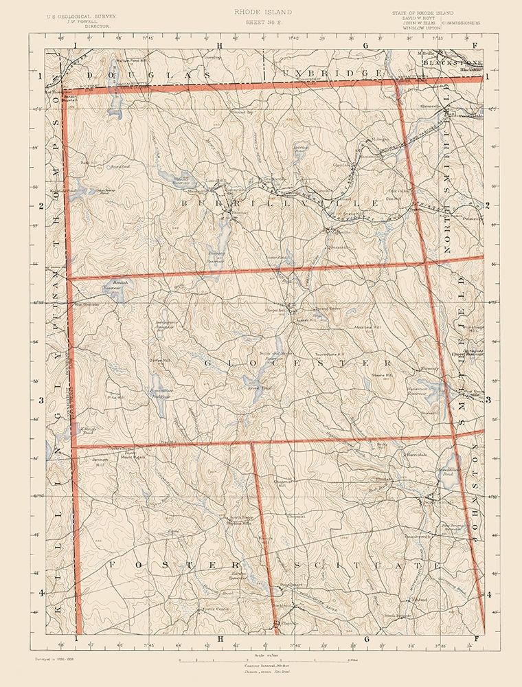 Rhode Island 2 of 10 Sheet - USGS 1891