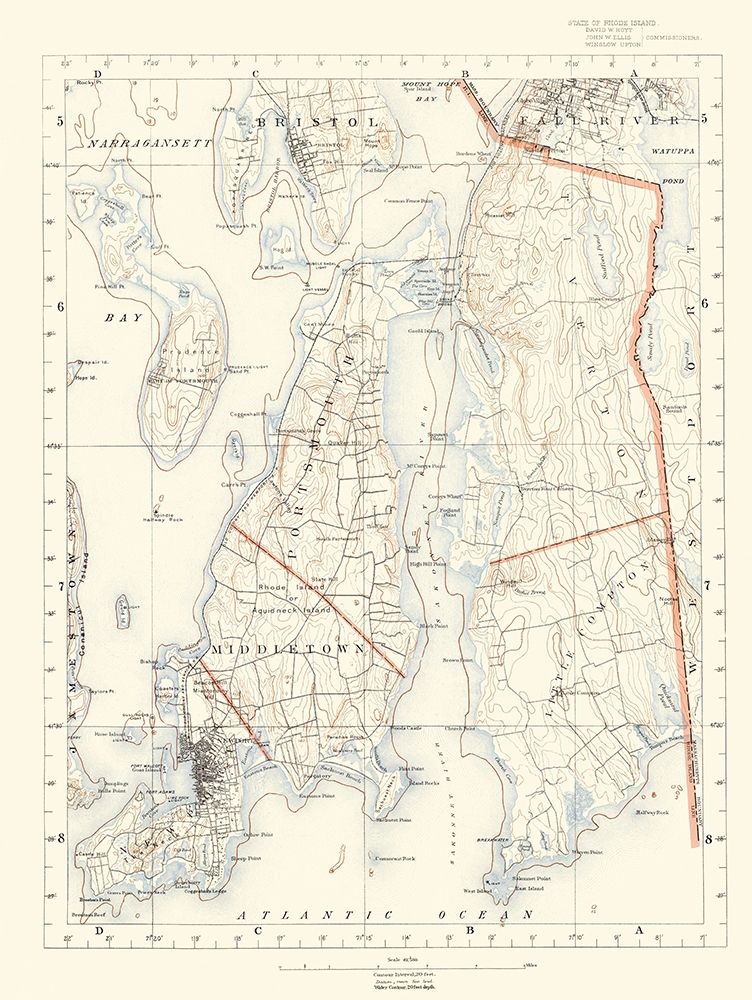 Rhode Island 6 of 10 Sheet - USGS 1891