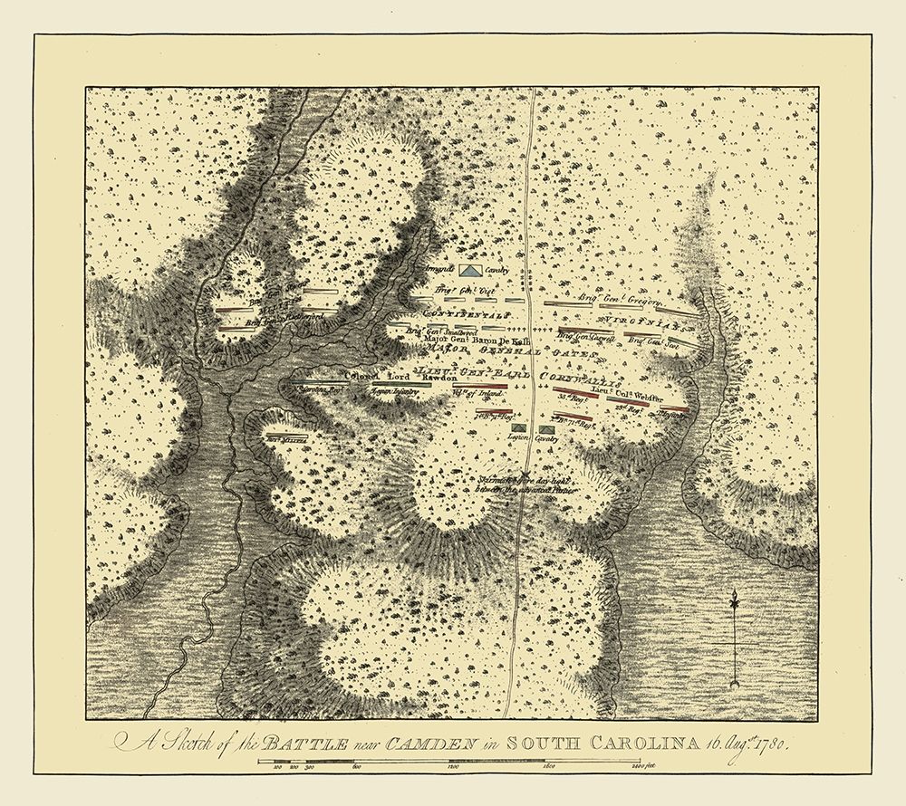 Camden South Carolina - Des Barres 1780