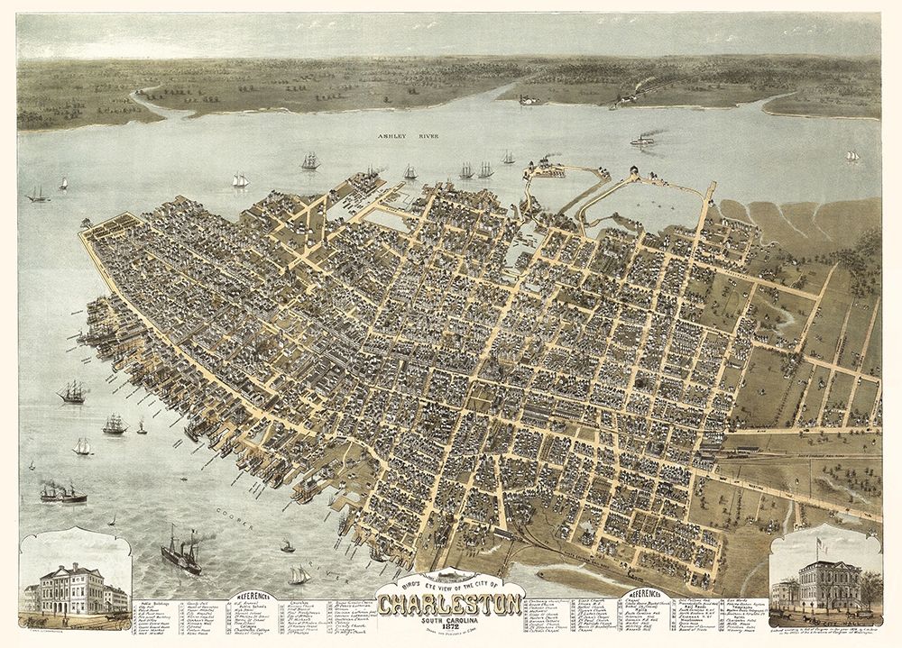 Charleston South Carolina - Drie 1872