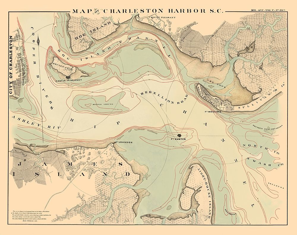 Charleston Harbor - Bowen 1860