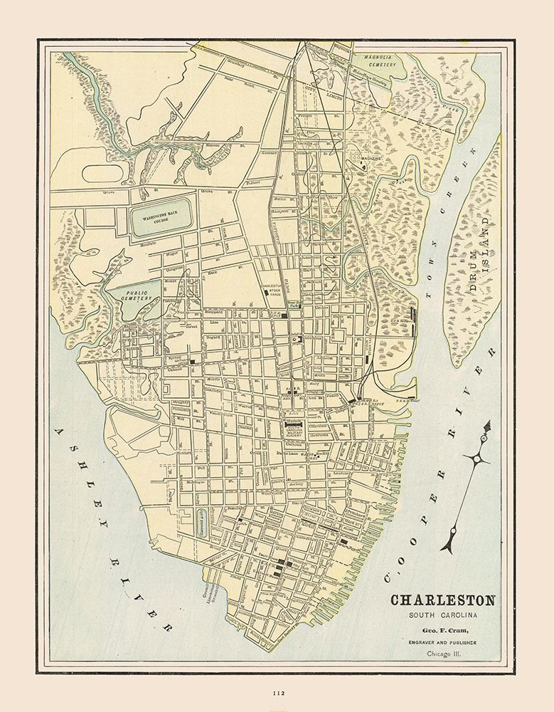 Charleston  South Carolina - Cram 1892